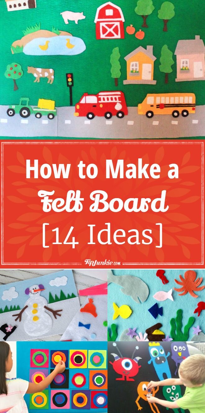 how to make a felt board for kids with pictures on it and text overlay that reads, how to make a felt board 1 / 4 ideas