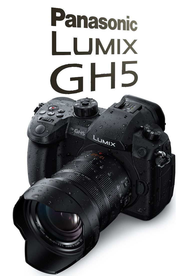 the panasonic lumix gh5 camera is shown in this advertisement