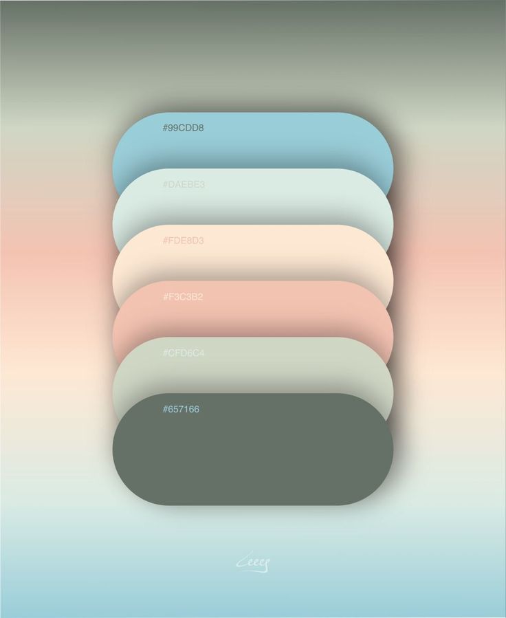 a stack of different colored papers sitting on top of a blue and pink background with the word