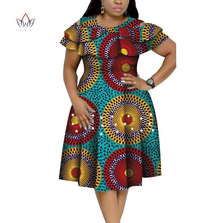 New Bazin Riche African Ruffles Collar Dresses for Women Dashiki Print Pearls Dresses Vestidos Women African Clothing WY4401 - AliExpress African Dresses Plus Size, Ruffles Collar, Traditional African Clothing, Long African Dresses, African Dresses For Kids, Best African Dresses, Short African Dresses, African Dresses Modern, African Wear Dresses