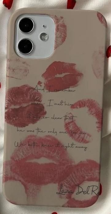 a cell phone case with lipstick on it