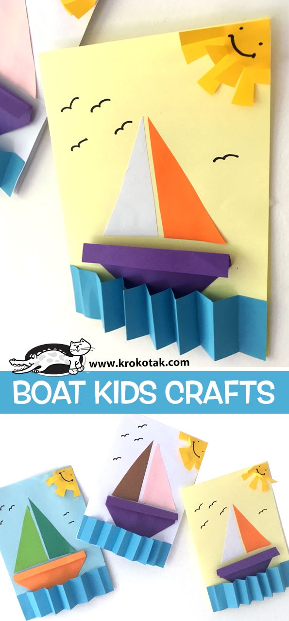 paper boat crafts for kids to make