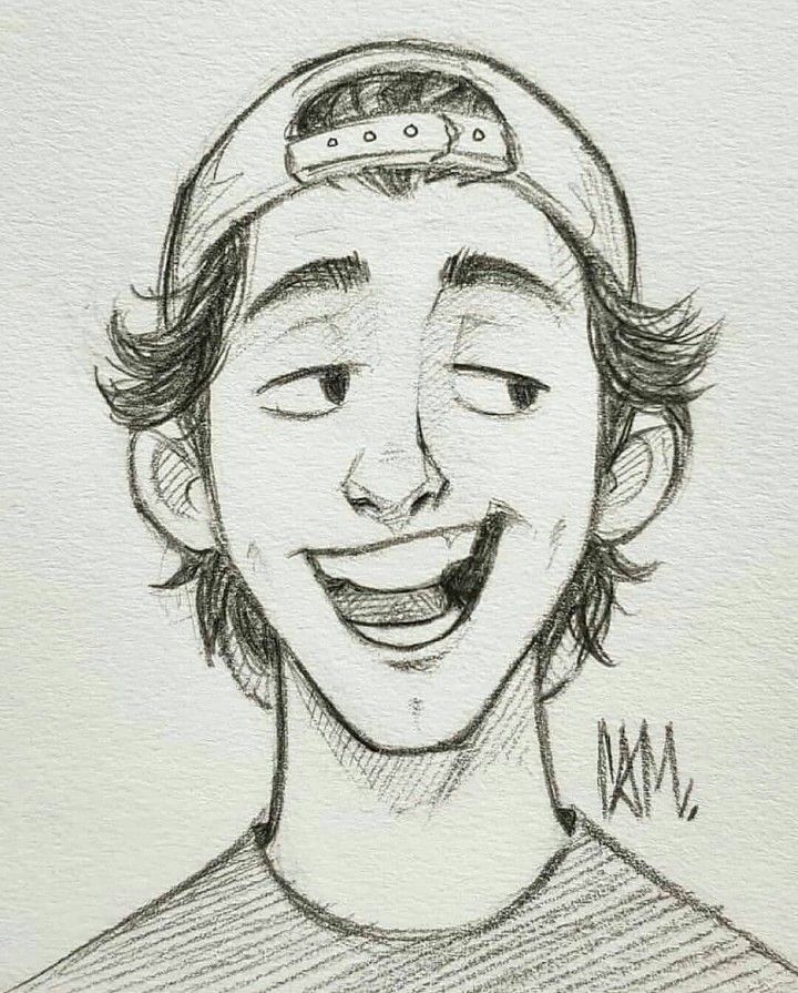 a drawing of a man with a crown on his head