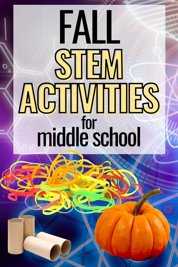 Steam For Middle Schoolers, Autumn Stem Activities, Middle School Pumpkin Activities, Fun Middle School Science Activities, Activity For Middle Schoolers, October Crafts Middle School, Middle School Stem Activities Lesson Plans, Fall High School Activities, Fall Stem Activities Middle School