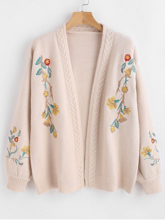 Signature Style Clothing, Dynasty Outfits, Sweater Designs, Embroidery Sweater, Pola Sulam, Embroidered Cardigan, Fancy Dress Design, Beautiful Sweater, Embroidered Sweater