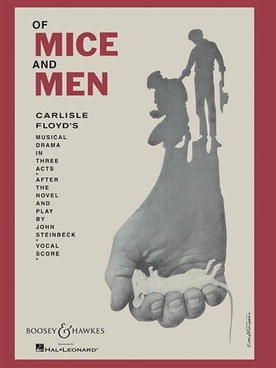 the book cover for mice and men by charles lloyd, with an image of a hand holding