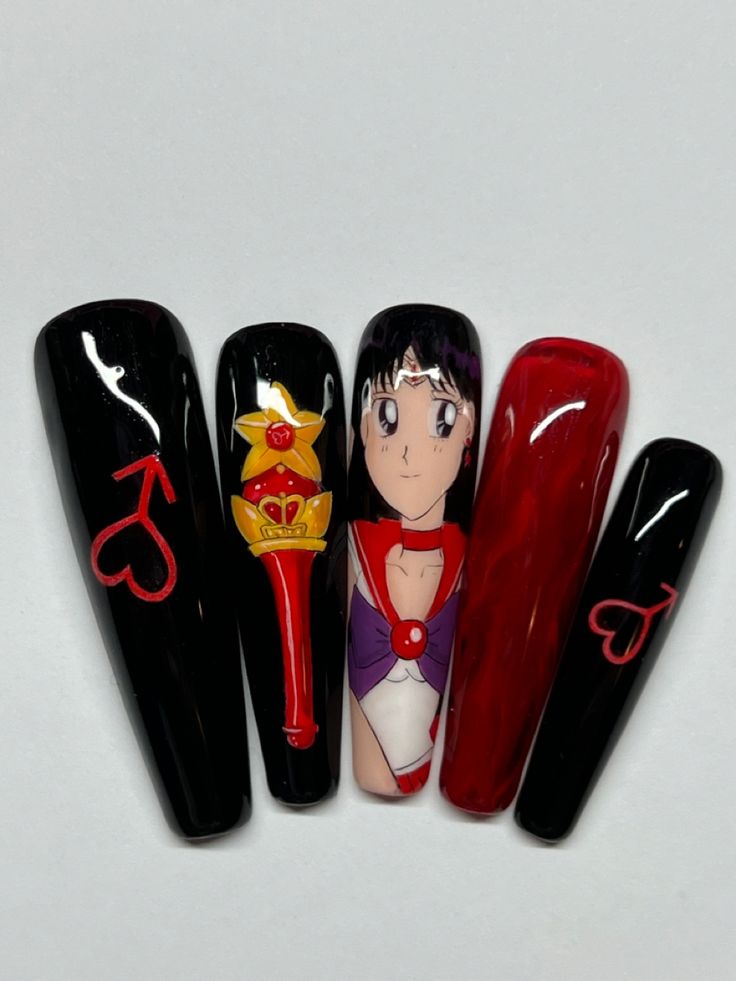 Sailor Mars Nails, Nail Board, Sailor Mars, Nails Inspo, Nail Ideas, Nail Inspo, Mars, Nail Art, Nails