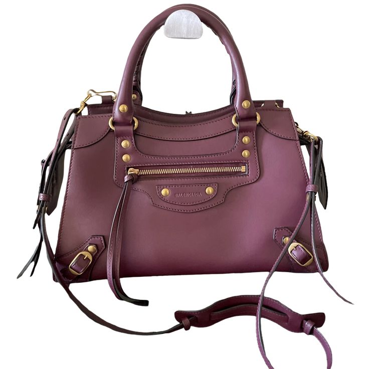 Balenciaga Crossbody Burgundy 38% OFF - Portèlo: Buy and Sell luxury fashion. City Bag, Balenciaga City Bag, Christian Dior, Balenciaga, Prada, Coaching, Dior, Chanel, Louis Vuitton