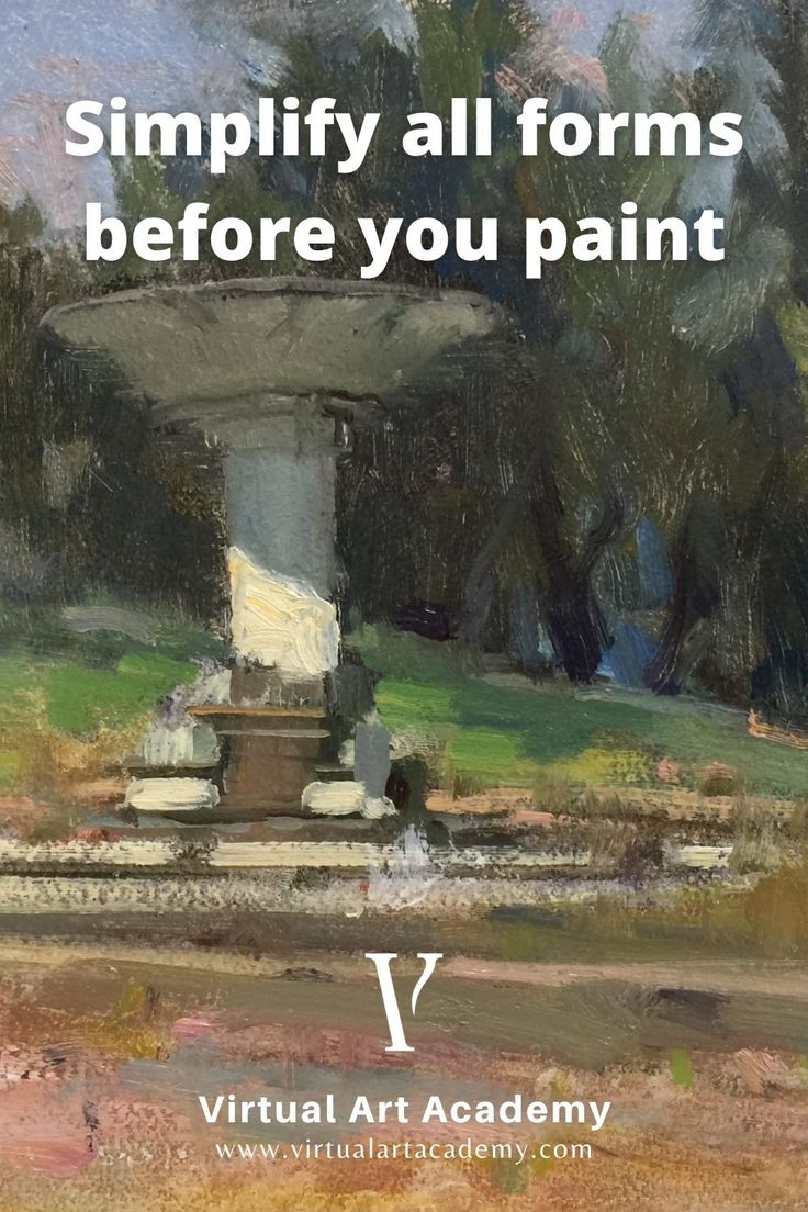 a painting with the words, simply all forms before you paint v - virtual art academy