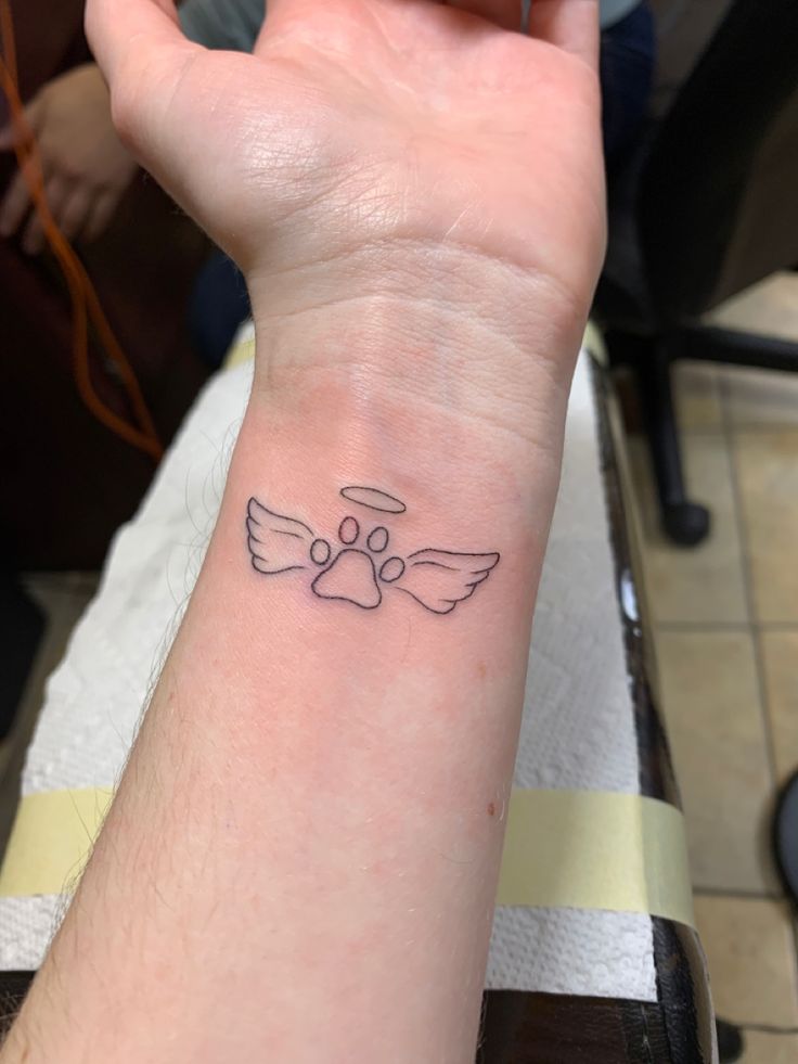 a person with a small tattoo on their wrist