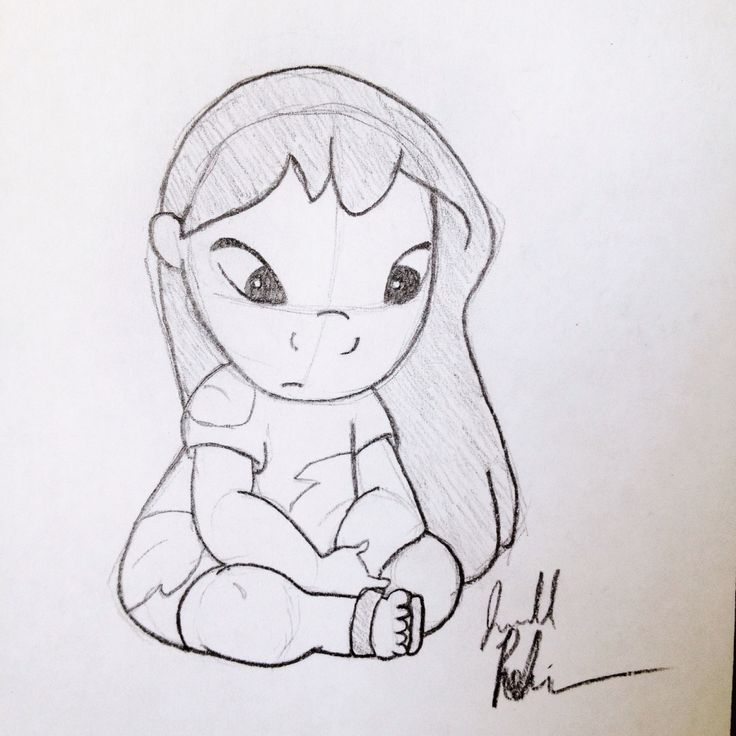 Lilo Drawing Easy, Lilo Sketch, Lilo Drawing, Disney Pens, Adult Drawing, Lilies Drawing, Disney Drawings Sketches, Lilo And Stitch Drawings, Lilo Y Stitch