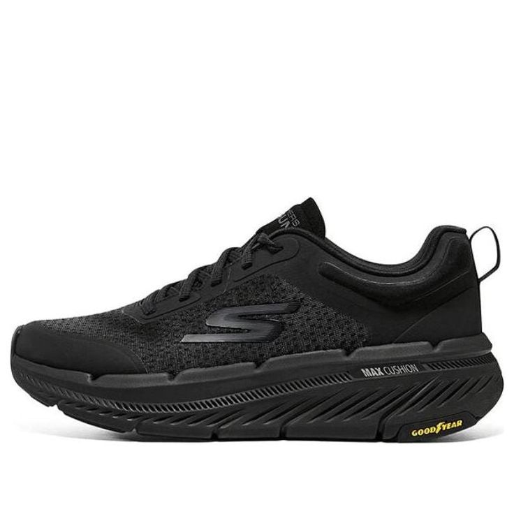 Skechers Max Cushioning 220821-BBK (SNKR/Men's/Low Top/Non-Slip/Wear-resistant/Shock-absorbing) Black Skechers, Marathon Running Shoes, Running Shoes Sneakers, Skechers Shoes, Stylish Sneakers, Low Top, Men's Shoes, Sneakers, How To Wear