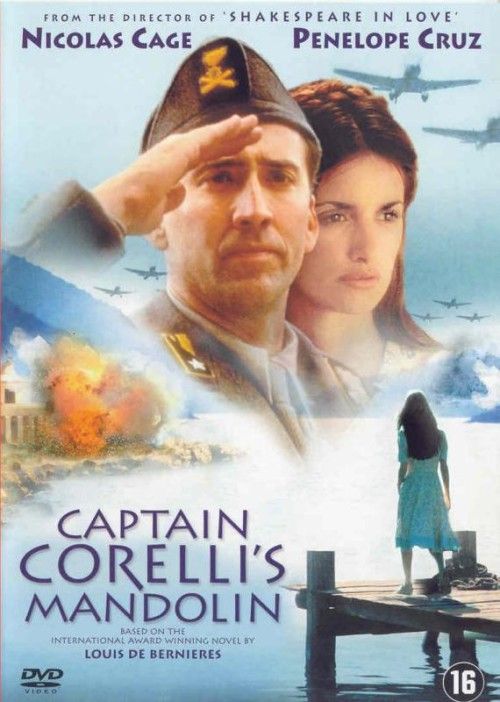 the movie captaine corelli is in french and english, with an image of a woman standing on a dock