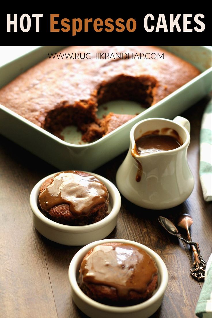 there are three desserts in bowls on the table