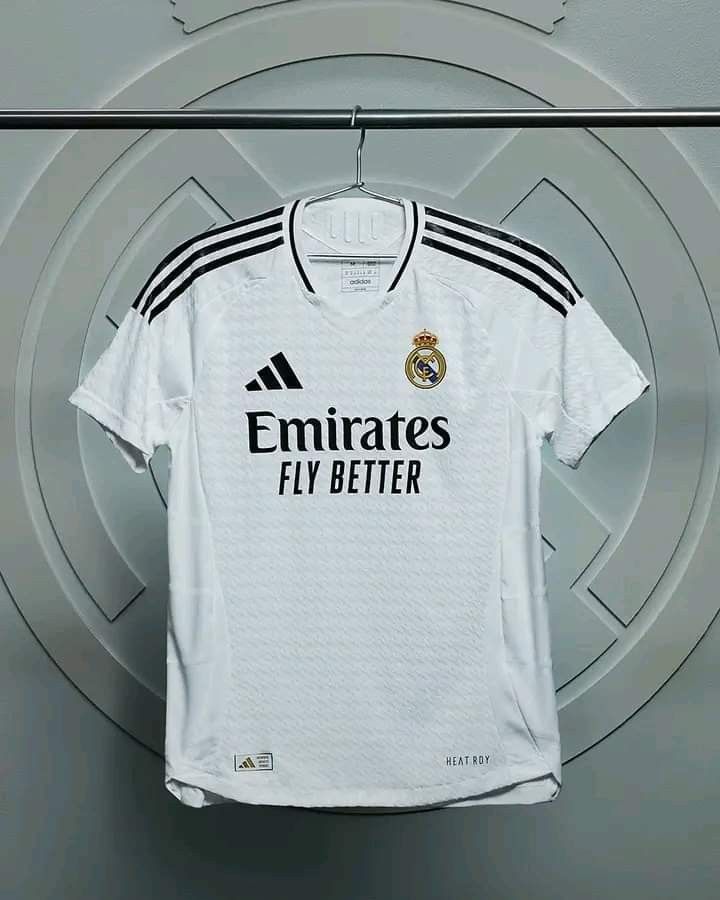 the real madrid jersey is hanging up