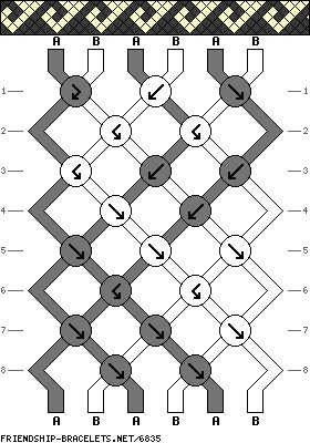 the diagram shows how to make an interlaced pattern with two different lines and numbers