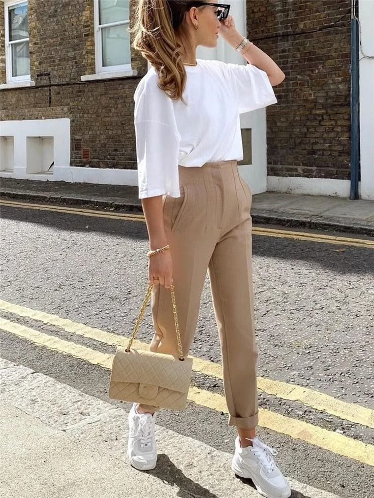 Woman Casual Solid High Waisted Pants 2024 Spring Elegant Female Basic Pocket Pant Office Ladies 14 Color Pant SIZE XS S M L Waist(cm) 62cm(24.5") 66cm(26") 70cm(27.5") 76cm(30") Hips(cm) 98cm(38.5") 102cm(40.25") 106cm(41.75") 112cm(44.25") Botton Length(cm) 97cm(38.25") 98cm(38.5") 99cm(39") 100.5cm(39.5") Minimal Style Outfits, Casual Office Attire, Woman Casual, Mode Casual, Casual Work Outfits, Work Outfits Women, Business Casual Outfits, Looks Style, Casual Style Outfits