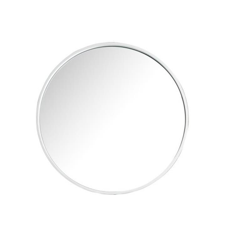 a round mirror on a white background with no image to describe, it is empty