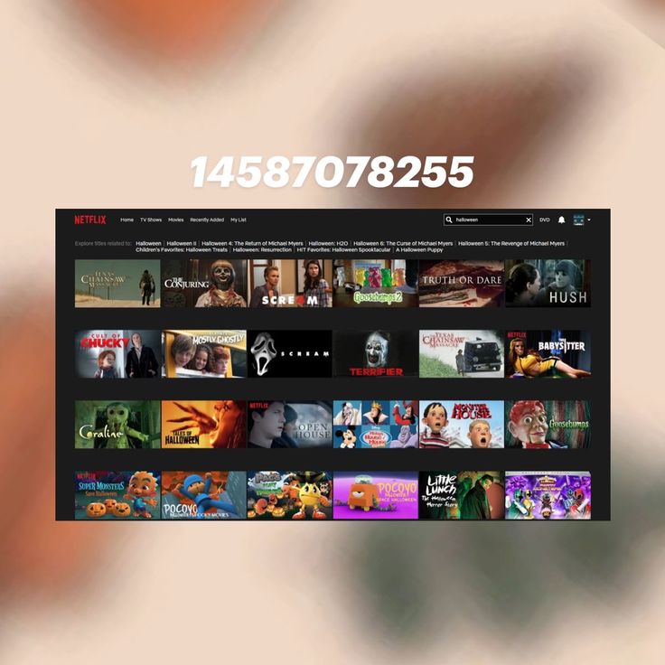 an image of a web page with many movies on the screen and numbers below it