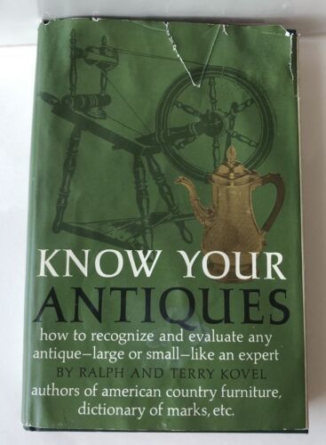 the book know your antiques is on display