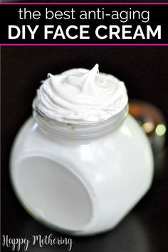 Whipped Face Cream, Diy Anti Aging Cream, Diy Face Cream, Homemade Face Cream, Diy Cream, Diy Anti Aging, Diy Kosmetik, Homemade Lotion, Anti Aging Skin