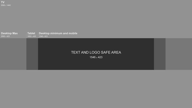 text and logos safe area displayed on the webpage for an app or website design