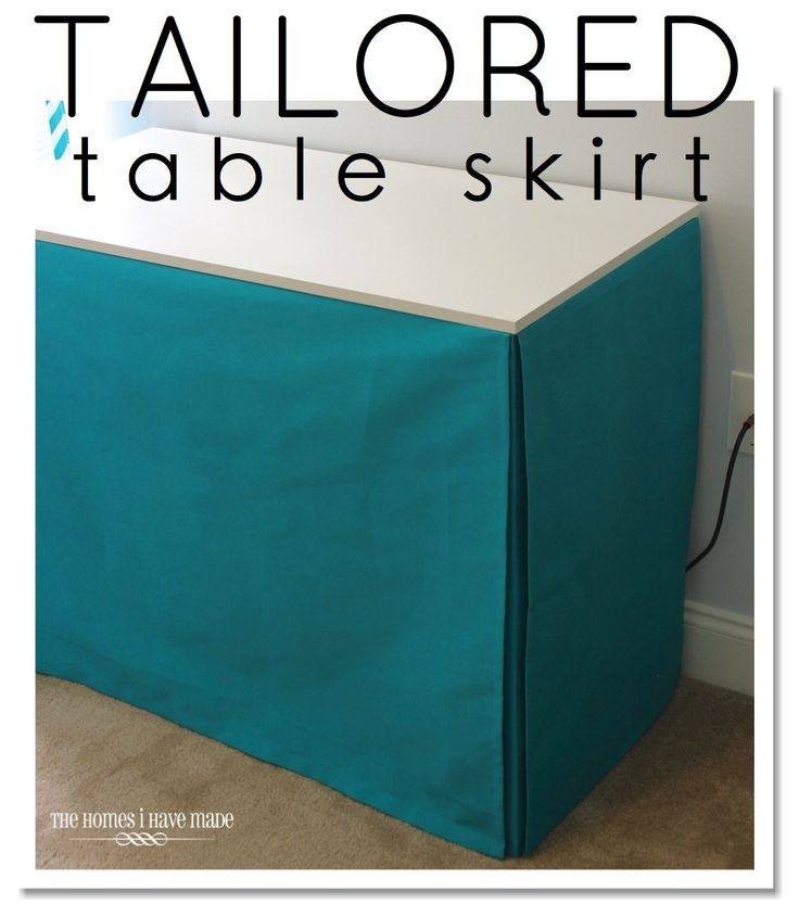 the tailored table skirt is an easy sewing project