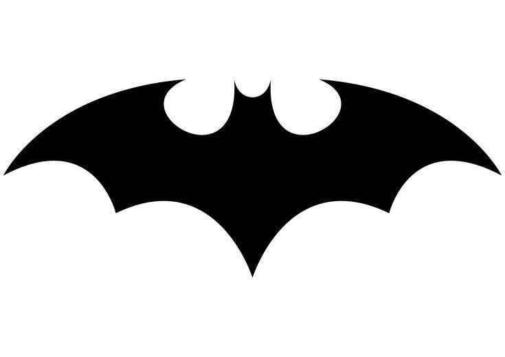 the batman symbol is shown in black and white