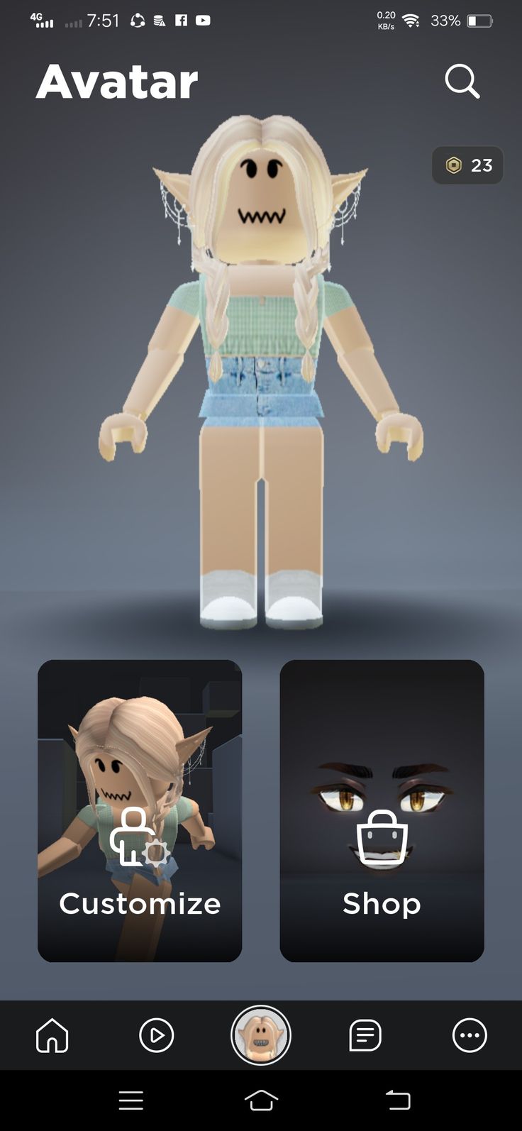 the lego avatars app is displayed on an iphone screen, and it's buttons are