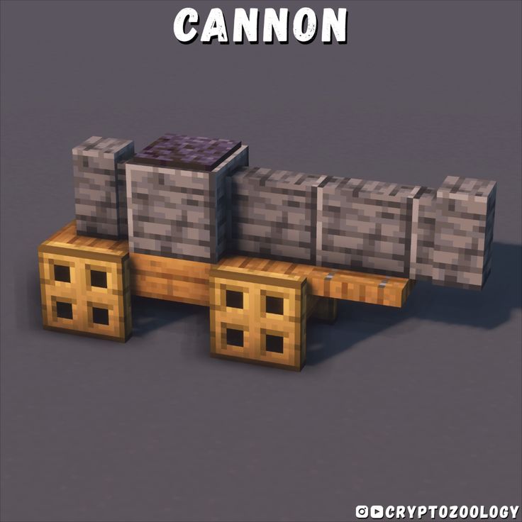 a wooden bench made out of blocks with the words cannon on it's side