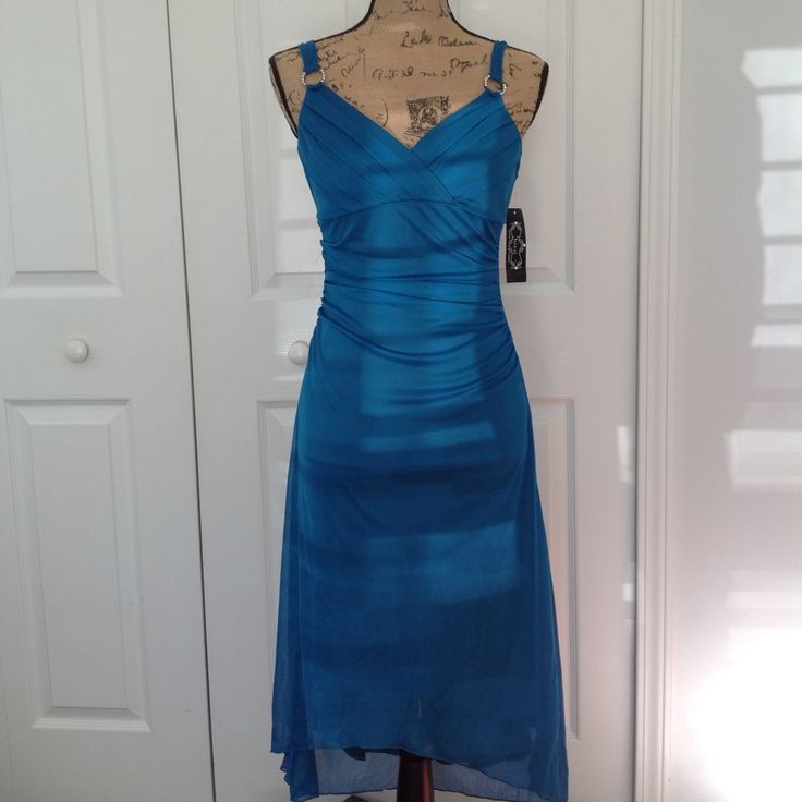 Fun, Elegant Party Dress Blue Midi Dress With Ruched Bodice For Evening, Fitted Evening Dress With Ruched Bodice For Summer, Blue Mini Dress With Ruched Bodice For Prom, Blue Midi Length Prom Dress, Summer Party Dress With Ruched Bodice, Blue Evening Midi Dress For Prom Season, Fitted Blue Midi Dress For Prom Season, Fitted Blue Midi Dress For Prom, Elegant Blue Midi Dress With Ruched Bodice