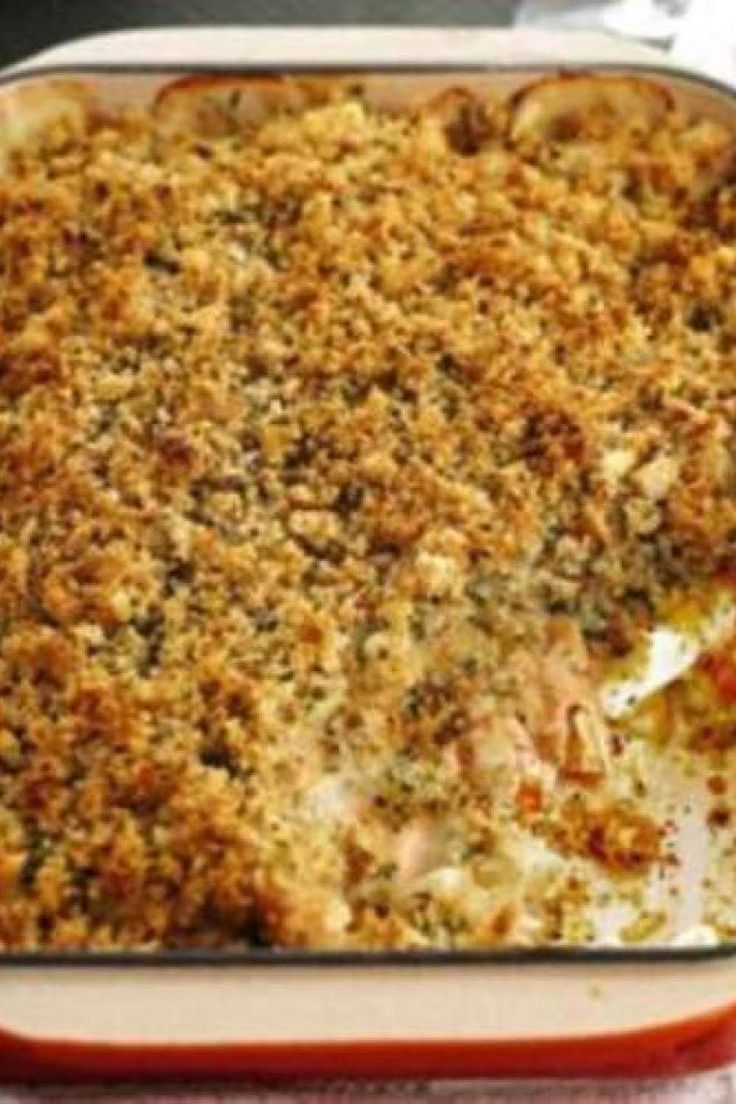 a casserole dish with meat and cheese on the top is ready to be eaten