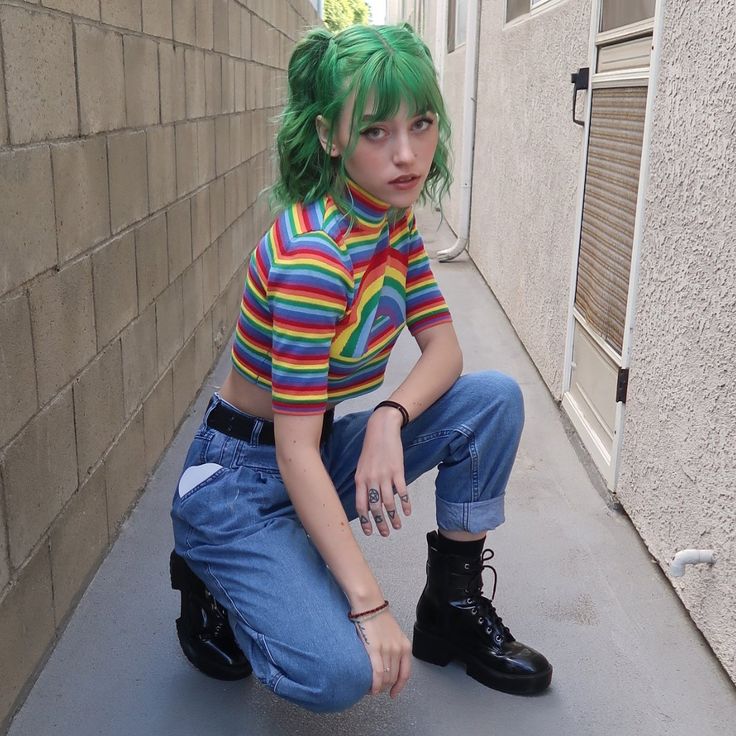 Fashion 90s, Super Hair, Grunge Look, Pastel Hair, Dye My Hair, Grunge Goth, 90s Grunge, Grunge Hair, Green Hair