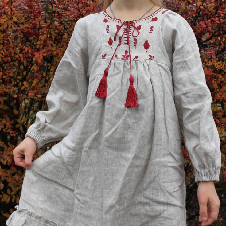 Girls easter dress | Girl’s linen embroidered dress | boho flower girl dress | pure linen tunic for girls | modest fall dress for toddler | ethnic dress Modest Fall Dresses, Baby Boy Linen, Boho Flower Girl Dress, Linen Outfits, Crocheted Things, Boho Flower Girl, Modest Girl, Embroidered Dress Boho, Girls Easter Dresses