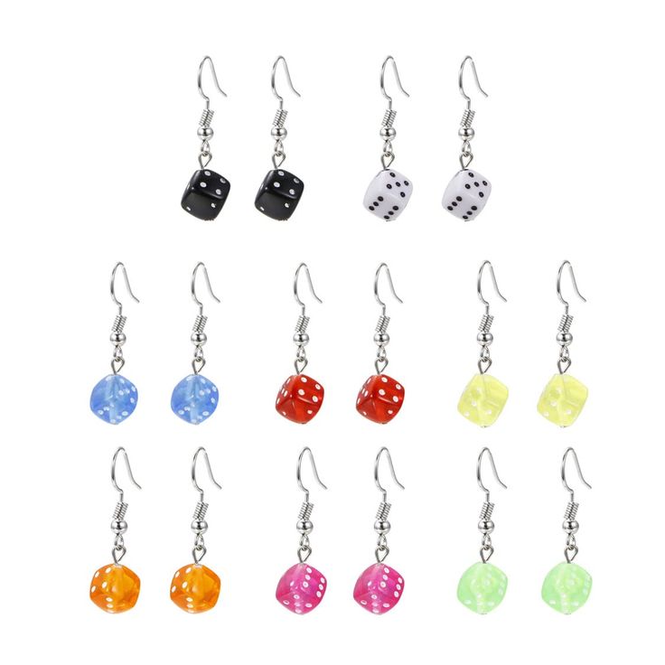 PRICES MAY VARY. Funny and alternative aesthetic accessories: these earrings are designed as 3D Polyhedral Dice shaped, adorable and vibrant, can add color to your outfits, make you become charming and eye-catching in the crowds. The dice earrings size: earrings approx 3.3 cm/ 1.3 inches in total length，Weight:6.9g,lightweight which will give you comfortable wearing experience. Widely applicable: these cute unique earrings are good costume accessories for attending many occasions, such as birthd Weird Earrings, Disco Dancing, Dice Earrings, Earrings Cool, Funny Jewelry, Alternative Aesthetic, Aesthetic Accessories, Novelty Earrings, Funny Earrings