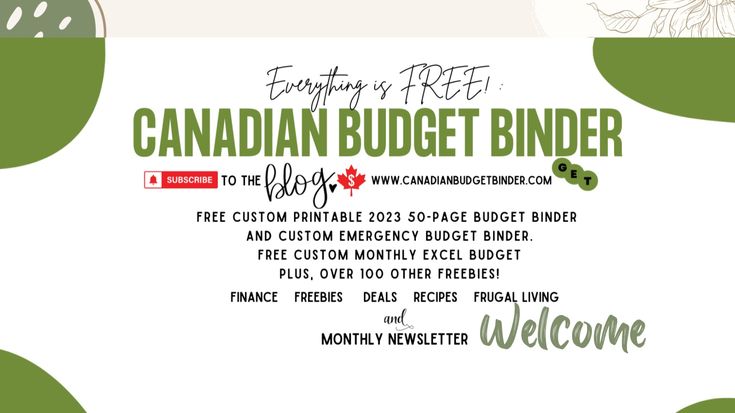 Canadian Budget Binder