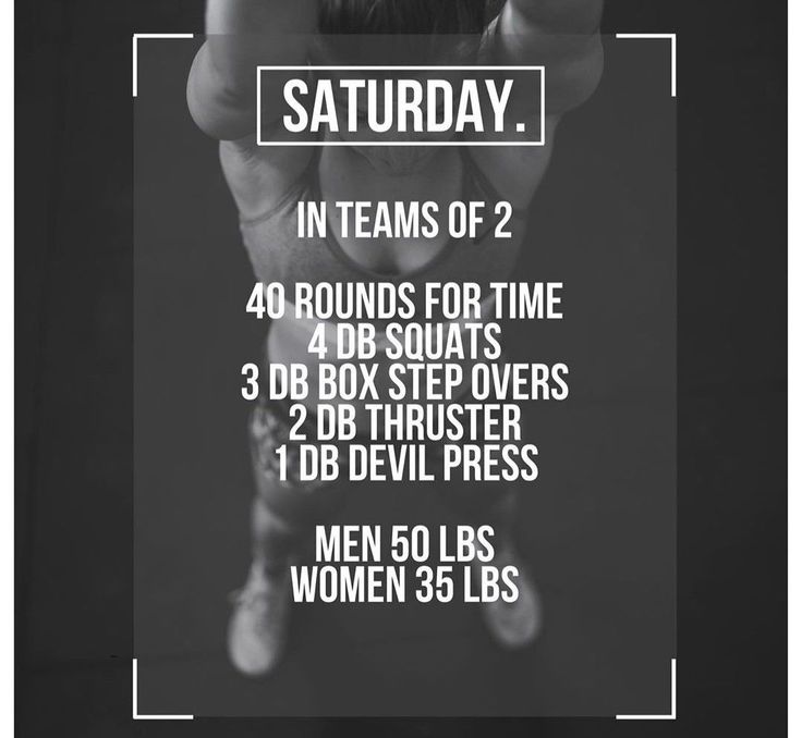 a woman doing squats with the words saturday in front of her, and an image of