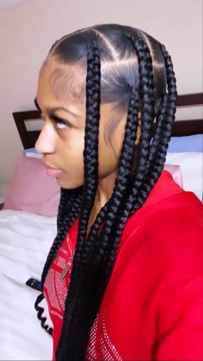 Wuick Braid Hairstyles For Black Women, Easy Braided Hairstyles For Black Women, Jumbo Knotless, Short Box Braids Hairstyles, Big Box Braids Hairstyles, Box Braids Hairstyles For Black Women, Cute Braided Hairstyles, Dyed Hair Inspiration, Braids Hairstyles Pictures