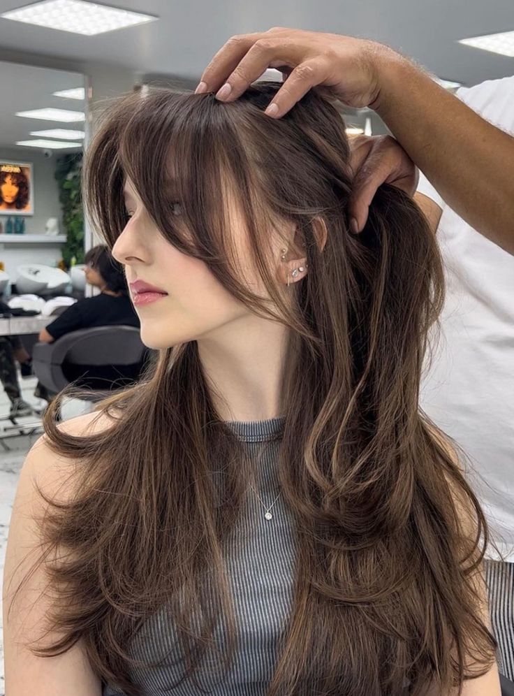 bangs Wispy Curtain Fringe, Bangs Hair Styles, Hair Inspiration Long, Curtain Fringe, Straight Blonde Hair, Different Hair Types, Wispy Bangs, How To Style Bangs, Long Hair With Bangs