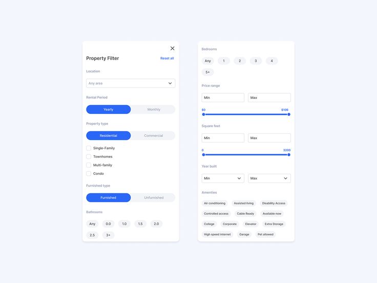 two screens showing the settings for an application with blue and white lines, one on top of