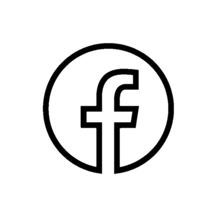 a black and white logo with the letter f in it's center, inside a circle