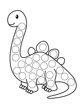 a dinosaur with dots on it's body