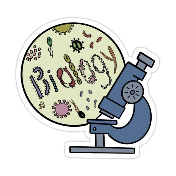 an image of a microscope with the word bio on it and some germs