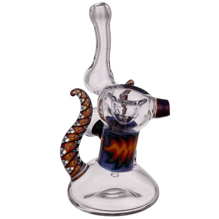 Glassphemy - Mini Headie Bubbler by Crondo - Colorful, individually handmade glass bubbler by Crondo! Each piece is an original, colors vary. Bubbler Pipe, Oil Rig, Glass, Color