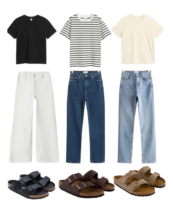 Mix & Match: 9 Items 18 Ways - With Miss Scarlett Minimal Classic Outfit, Minimalist Wardrobe Capsule, Jeans Outfit For Work, Spring Styling, Neutral T Shirts, Packing Lists, Unique Outfit, Women's Outfits By Occasions, Business Casual Outfits For Women