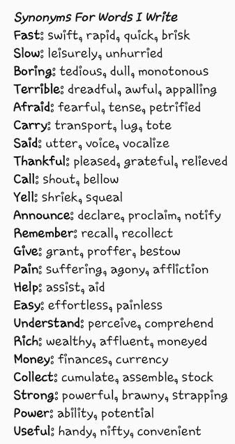 a list of words that are written in black and white, with the wording below it