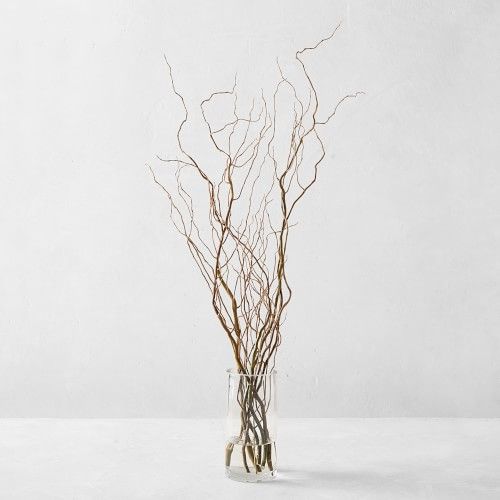 a vase with branches in it sitting on a table