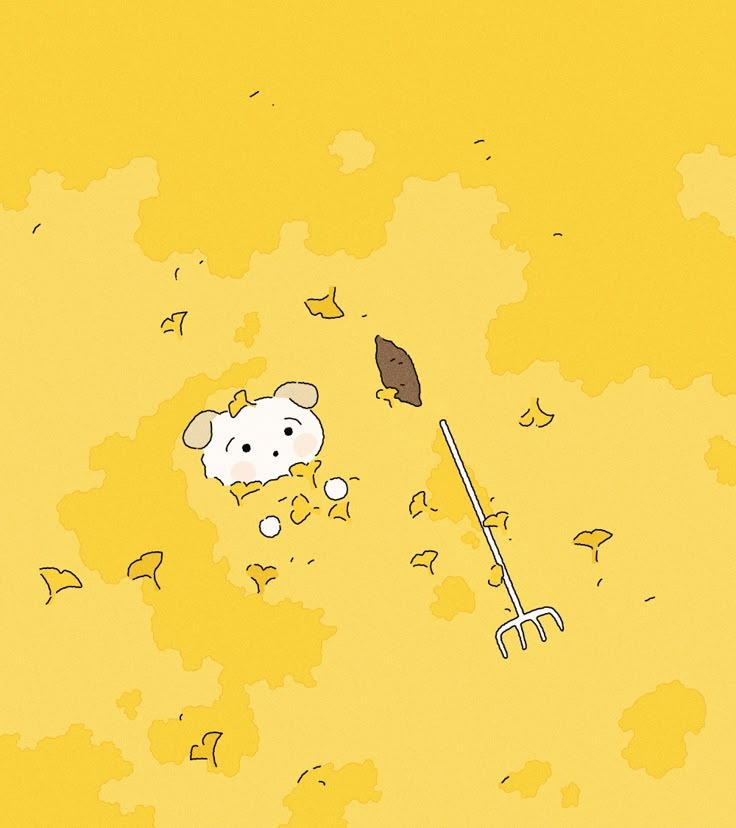 a cartoon dog digging in the sand with a shovel