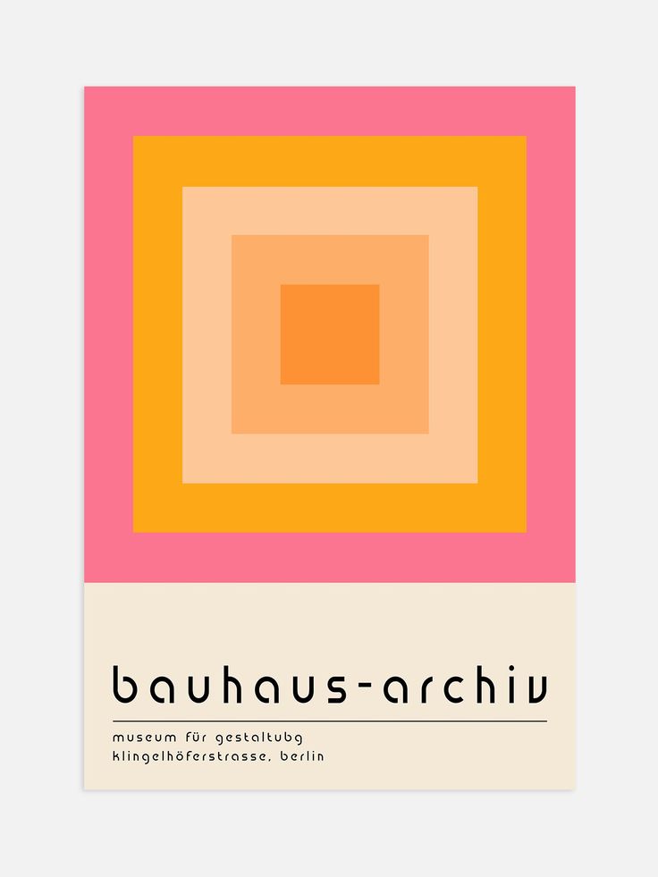 a square with the words bauhus - aarchu on it