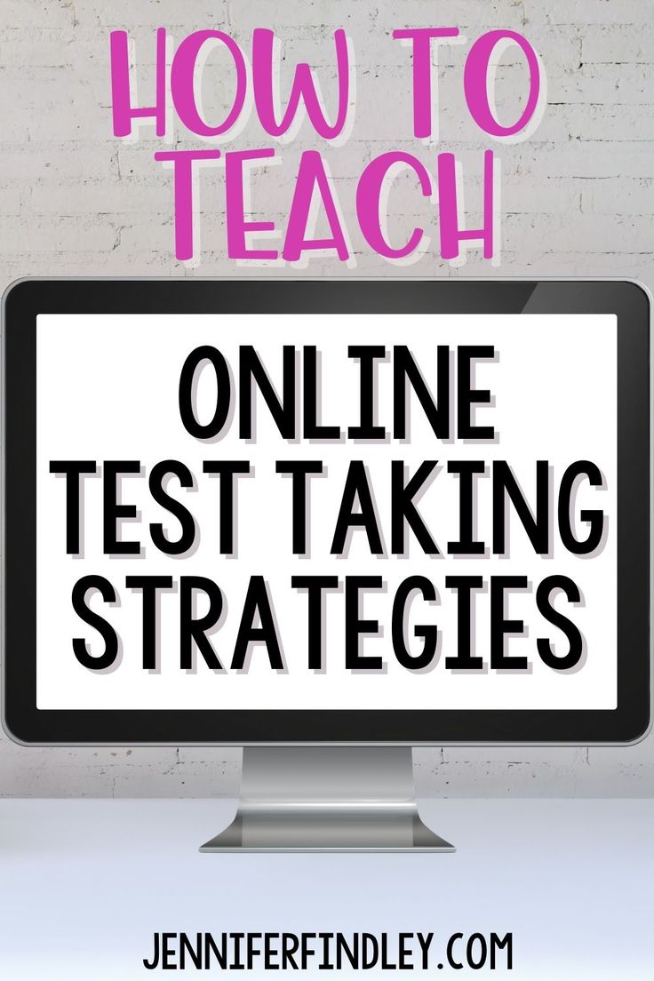 a computer screen with the words how to teach online test taking strategy written on it